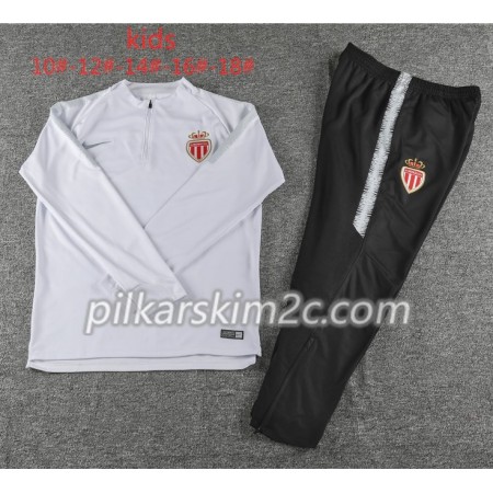 AS Monaco Dziecięca Komplet Bluzy Treningowe Biały 2018-2019